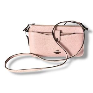 Coach Noa Pop-up light pink pebbled leather crossbody bag Women’s purse